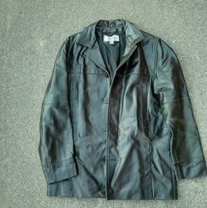 Black Leather 3/4 jacket by Wilson